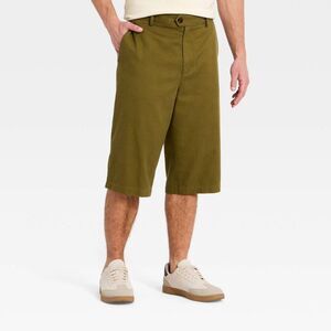 Houston White -  Men's 15" Bermuda Shorts - Olive Gre Green